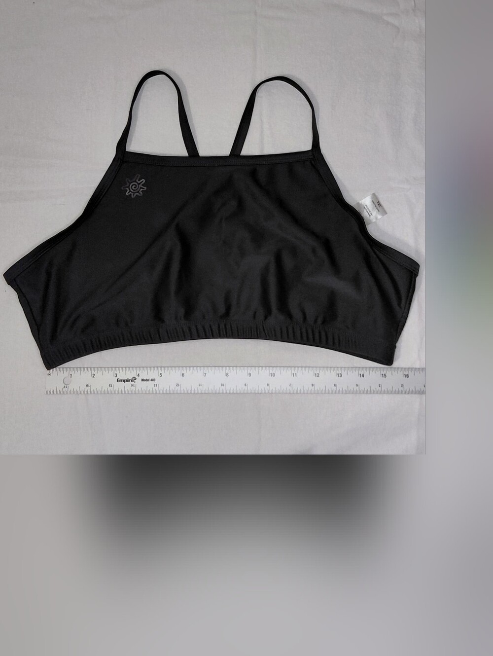 UVSkinz XXL Classic Black Crisscross Back Bikini Top - Women's Swim UPF 50+ - Picture 4 of 11